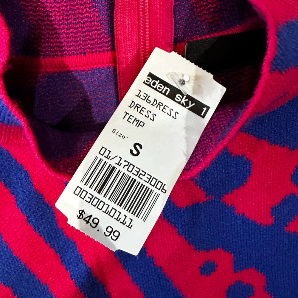 Vibrant Pink and Blue Patterned Short Romper‎ Size S - Picture 2 of 4
